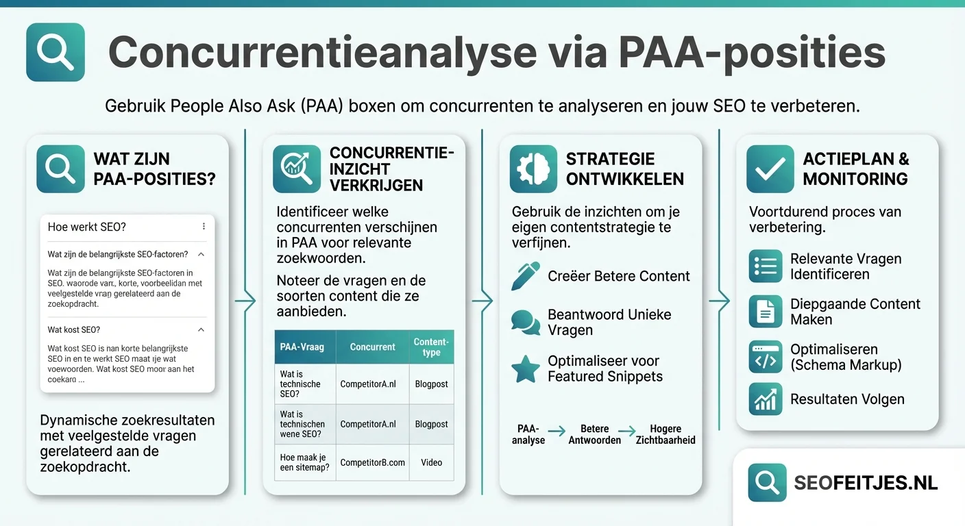 Infographic over: Concurrentieanalyse via PAA-posities