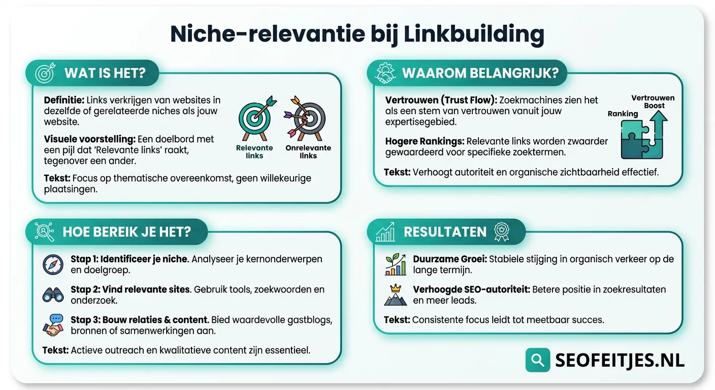 Infographic over: Niche-relevantie bij linkbuilding